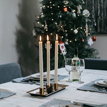 Stylish Set of 6 Brass Taper Candle Holders for Every Occasion