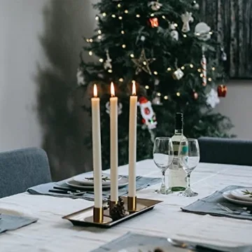 Stylish Set of 6 Brass Taper Candle Holders for Every Occasion