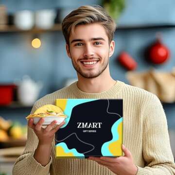 Zmart Funny Taco Socks For Men - Taco Gifts for Taco Lovers, Fun Crazy Mexican Socks, Silly Burrito Tortilla Socks