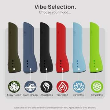 73&Sunny GripStand™ Apple TV Remote Cover: Stand-Up Design, Enhanced Grip, Anti-Slip and Drop Protection, AirTag Compatible, Fits Siri Apple TV 4K/HD (2nd & 3rd Gen) Fiery Red