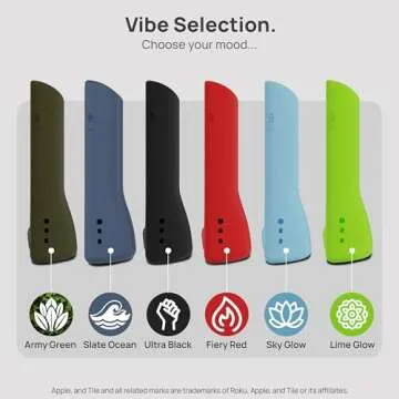 73&Sunny GripStand™ Apple TV Remote Cover: Stand-Up Design, Enhanced Grip, Anti-Slip and Drop Protection, AirTag Compatible, Fits Siri Apple TV 4K/HD (2nd & 3rd Gen) Fiery Red