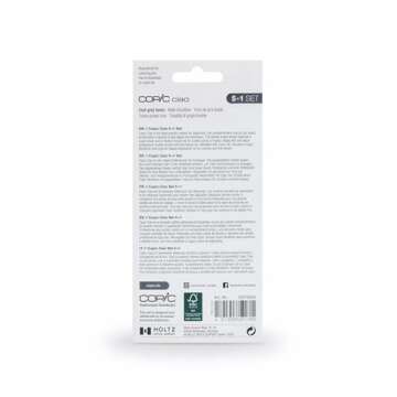 Copic Ciao Coloured Marker Pen - 5+1 Set Grey Tones, For Art & Crafts, Colouring, Graphics, Highligh...