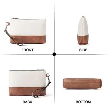 CLUCI Womens Wallet Large Capacity Leather Wristlet Clutch Zipper Purse Slim Ladies Travel Credit Card Holder Phone Organizer