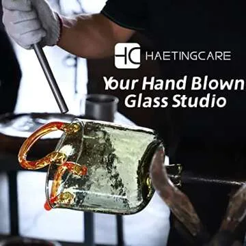 Haetingcare Hand Blown Glass Vase with Unique Design, Clear Glass Vase with Handles in Purse Shape for Decor, Good for Floral Arrangement, Centerpiece & Home Decor_Short