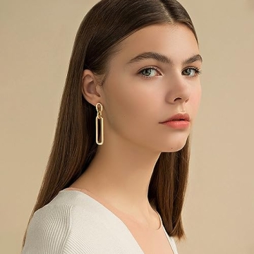 MUYAN Gold Long Drop Earrings - Elegant Jewelry for Women