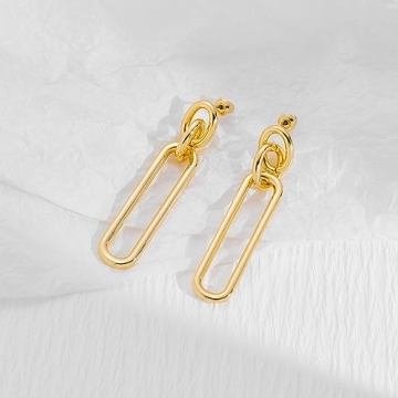 MUYAN Gold Long Drop Earrings - Elegant Jewelry for Women