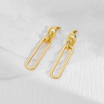 MUYAN Gold Long Drop Earrings - Elegant Jewelry for Women