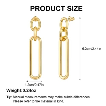 MUYAN Gold Long Drop Earrings - Elegant Jewelry for Women