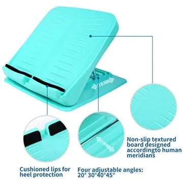 Slant Board, Calf Stretcher Ankle and Foot Incline Board for Stretching Tight Calves or Plantar Fasciitis Adjustable 4 Level (330 lb Capacity), Strength Training Equipment Leg Machines