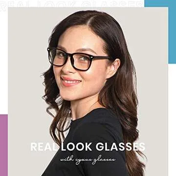 Cyxus Blue Light Filter Glasses Computer Gaming Glasses for Men Women UV Blocking Eyeglasses Square Frame Interchangeable Regular Prescription Lens