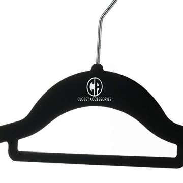 Black Velvet Hangers - Space Saving and Durable