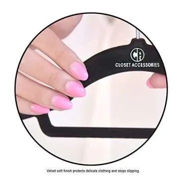 Black Velvet Hangers - Space Saving and Durable