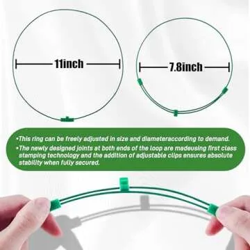 Adjustable Tomato Plant Support Cages 36 inches Garden Cucumber Trellis, Stake with 4 Adjustable Support Rings for Vegetables，Flowers，Fruit，Rose Vine Climbing Plants （4 Pack ）…