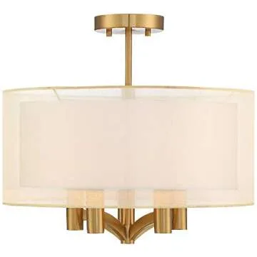 Possini Euro Design Caliari Light Fixture 18" Wide Semi Flush Ceiling Light