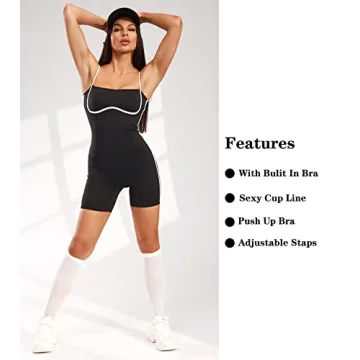Move With You Women's Yoga One Piece Romper for Comfort