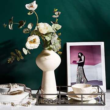 PuTwo Mirror Tray, Smoky Black Perfume Tray, Decorative Tray, Metal Vanity Tray, Jewelry Tray, Tray Decor, Decorative Trays, Glass Tray, Perfume Organizer, Vanity Trays for Bathroom, Counter, Bathroom