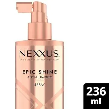 Nexxus Epic Shine Anti-Humidity Spray Heat Protection for Long Lasting, Weightless Shine, with StyleProtect Technology 8 oz