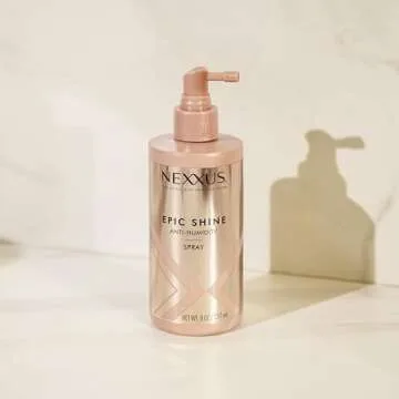 Nexxus Epic Shine Anti-Humidity Spray Heat Protection for Long Lasting, Weightless Shine, with StyleProtect Technology 8 oz