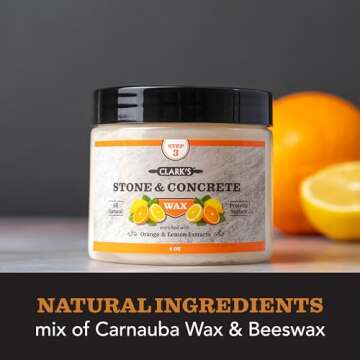 CLARK’S Stone & Concrete Wax with Food-safe Formula