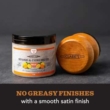 CLARK’S Stone & Concrete Wax with Food-safe Formula