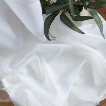 HLC.ME Sheer Voile Curtains Set for Home Decor