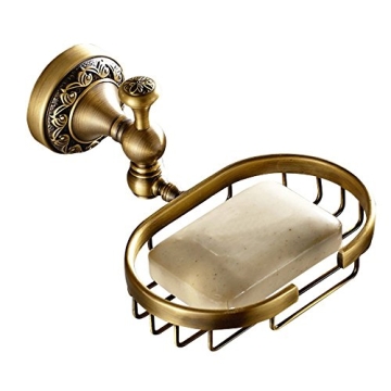 7Trees Vintage Style Solid Brass Wall Mounted Bath Shower Soap Dish Holder Bathroom Accessories Soap...