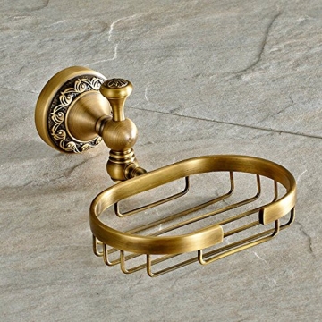 7Trees Vintage Brass Wall Mounted Soap Dish for Bathroom