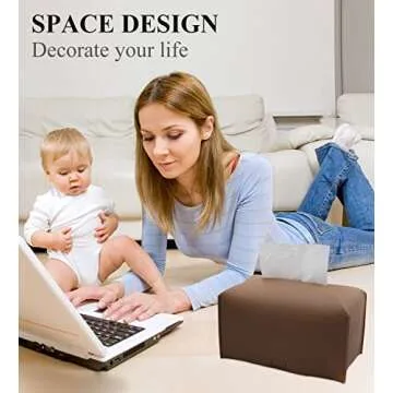 Livelab Decorative PU Leather Tissue Box Cover - Bronze