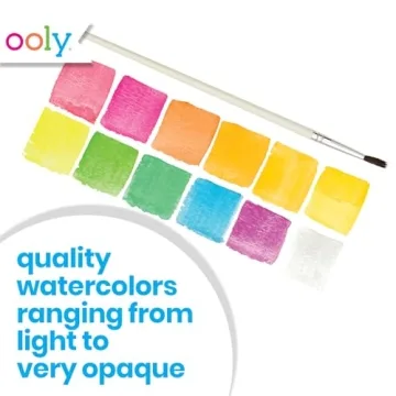 Ooly Neon Watercolor Paint Set for Kids and Adults