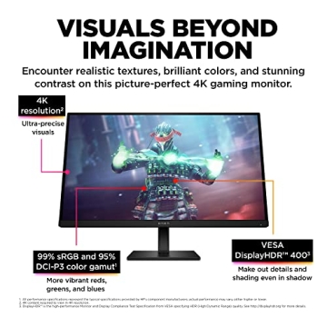 HP OMEN 27k UHD 144Hz Gaming Monitor for All Users