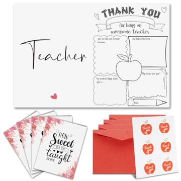 Geelfland Teacher Appreciation Cards - Unique Thank You Gifts for Teachers