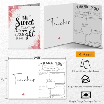 Geelfland Teacher Appreciation Cards - Heartfelt Gratitude