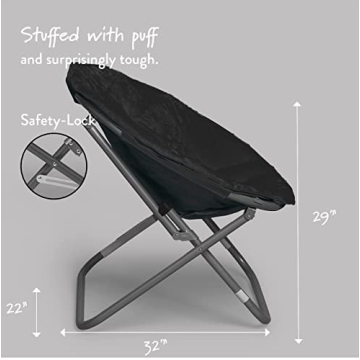 Faux Fur Saucer Chair in Black - Trendy Comfort