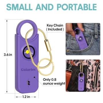 Rechargeable Personal Safety Alarm for Women, 135 dB