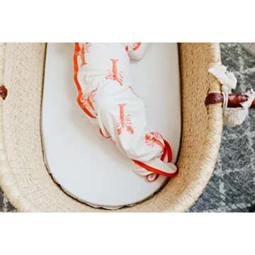 Copper Pearl Baby Gown - Knotted Newborn Sleepers for Baby Boy and Girl, Soft Stretchy Long Sleeve Infant Gowns with Bottom Tie and Hand Mittens, Perfect Hospital Coming Home Outfit (Skipper)