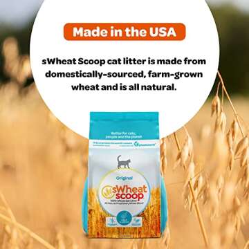 sWheat Scoop Wheat-Based Natural Cat Litter, Original Fast Clumping, 36 Pound Bag