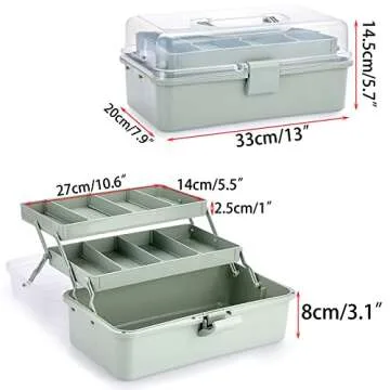 BTSKY 3-Layer Portable Craft Organizer Storage Box