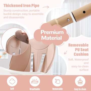 6-in-1 Convertible High Chair for Babies and Toddlers, Baby Feeding Chair with Adjustable Legs & Double Dishwasher Safe Tray, Infants Eating Chair with Footrest&Safety Harness for Boys Girls, Pink