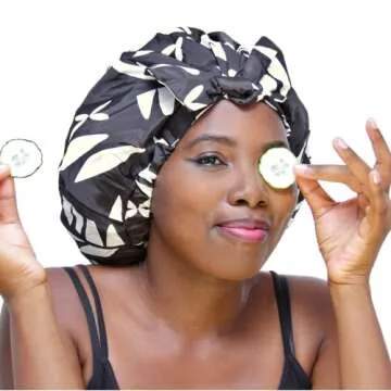 TTAT Shower Cap for Thick Hair - Waterproof and Stylish