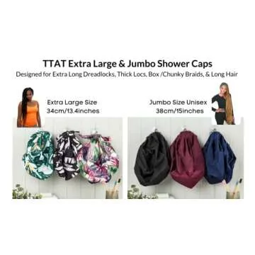 TTAT Shower Cap for Thick Hair - Waterproof and Stylish