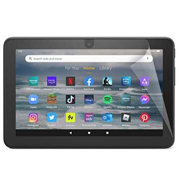 NuPro Anti-Glare Screen Protector with Antimicrobial Technology for Amazon Fire 7 Tablet (12th gener...