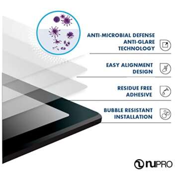 NuPro Anti-Glare Screen Protector with Antimicrobial Technology for Amazon Fire 7 Tablet (12th generation, 2022 release), 2-pack