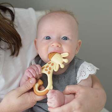 Dr. Brown's Ridgees Giraffe, Massaging Baby Teether, Designed by a Pediatric Dentist, BPA Free, 3m+