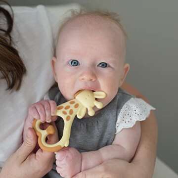 Dr. Brown's Ridgees Giraffe, Massaging Baby Teether, Designed by a Pediatric Dentist, BPA Free, 3m+