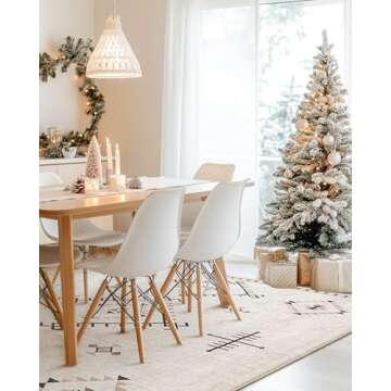 ILANGO 8'x10' Washable Area Rug for Homes and Offices