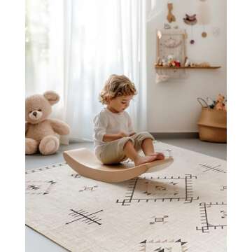 ILANGO 8'x10' Washable Area Rug for Homes and Offices