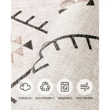 ILANGO 8'x10' Washable Area Rug for Homes and Offices