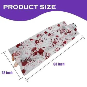 Hourleey 5.2 FT Halloween Decorations Outdoor Props, Animated Back from The Grave Dead Body with Sound Animated and Sitting up Body, Scary Dead Body for Haunted House Party Decoration