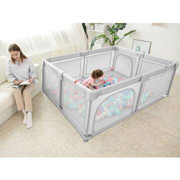 Baby Playpen,Kids Large Playard,Indoor & Outdoor Kids Activity Center,Playpen for Babies,Infant Safe...
