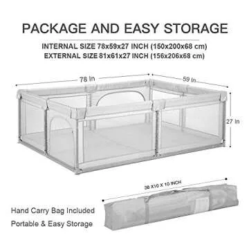 Large Baby Playpen for Kids - Safe & Spacious Play Area